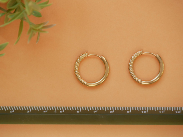 Créoles dorées réversibles 22mm