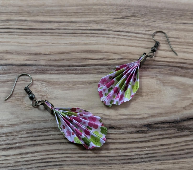 Boucles d'oreilles origami 