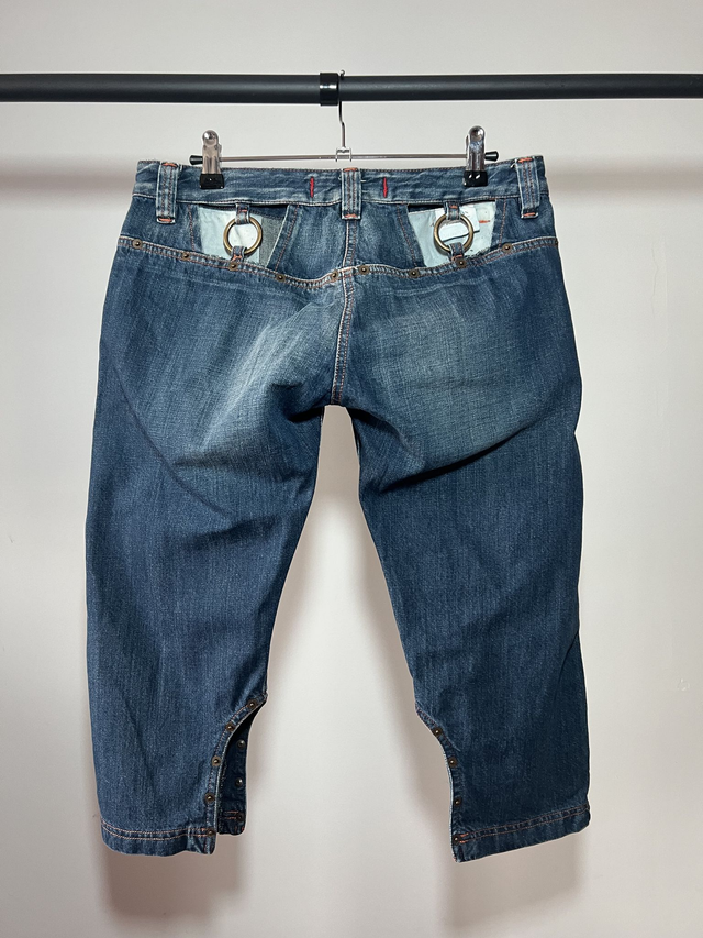 Cuted out capris pant #0082  