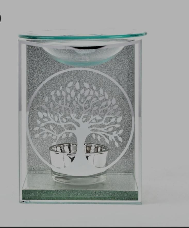 Tree of life mirrored Glass burner 