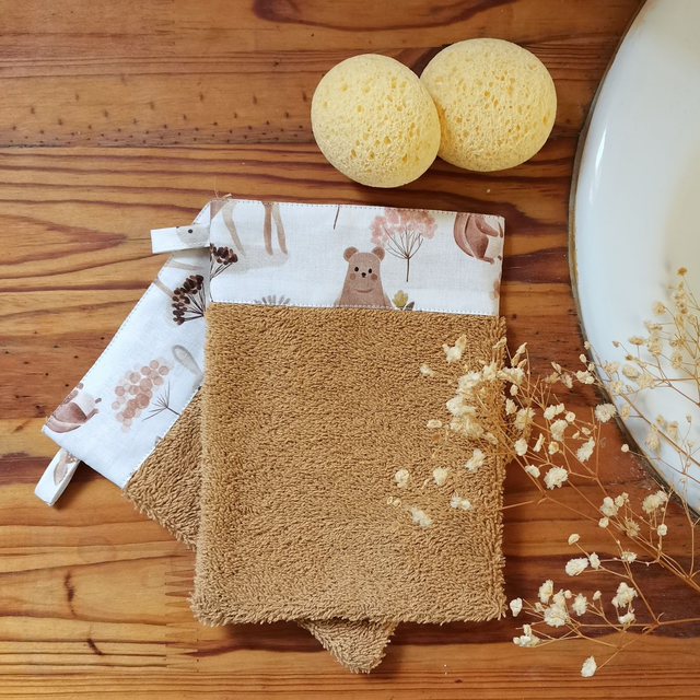 Gant de toilette Moka Cannelle