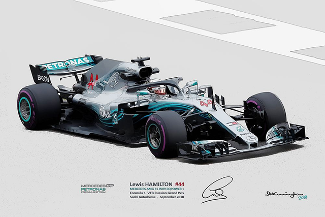 C181005 Mercedes AMG F1 W09 EQ Power + Hamilton #44 RussianGP 2018