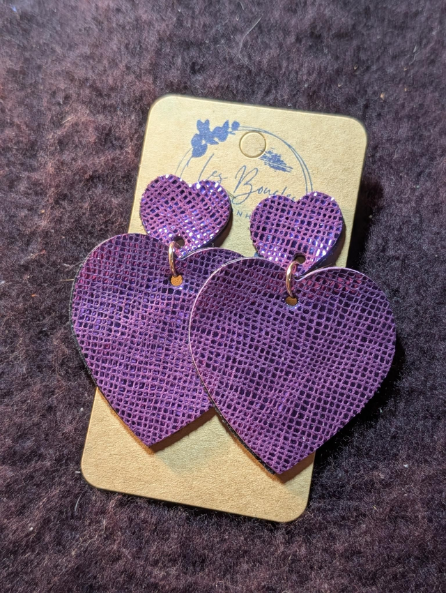 Boucles d'oreilles Louise violet lo041