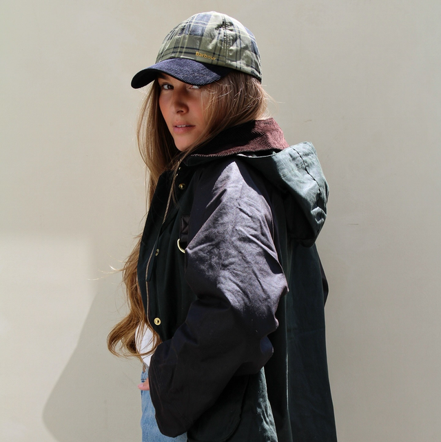 Barbour Elaine Check Cap Olive 