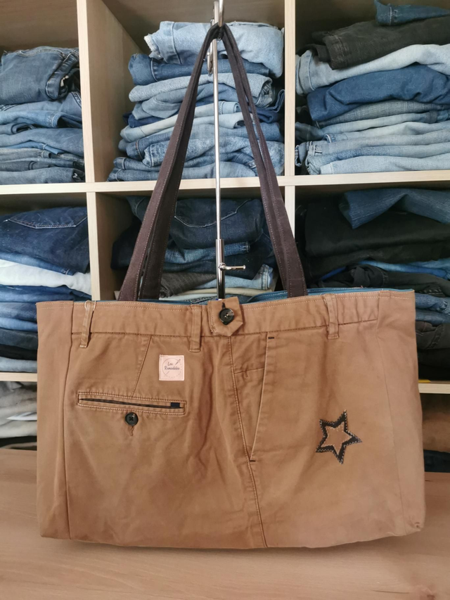 Sac cabas # 234 - Chino recyclé pour un sac léger