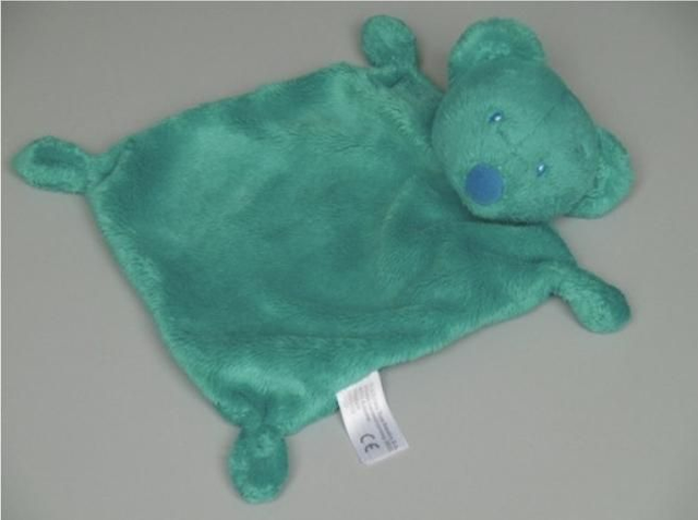 Doudou Ours Kiabi Bleu Turquoise Vert Petrole Simba Toys Benelux


