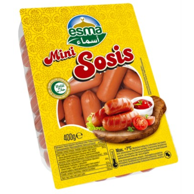 Saucisses de poulet en barquette MINI 400g - ESMA