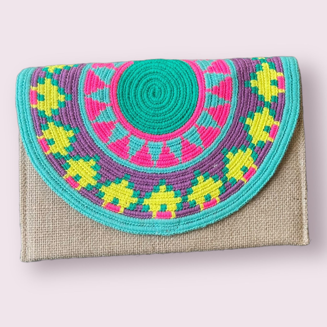 Pochette Juta e Uncinetto