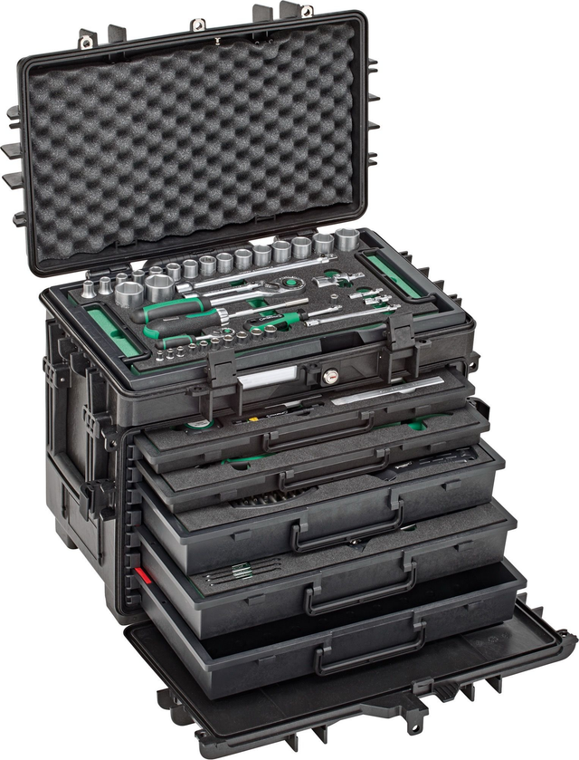 Werkzeug-Sortiment im Werkzeug- Trolley 13230 WT/TS