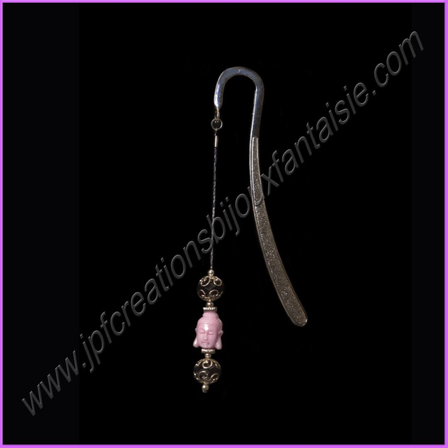 Marque-page cristal et bouddha violet