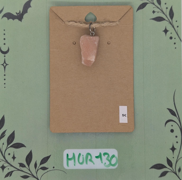MUR130 Pendentif Pierre Brute 