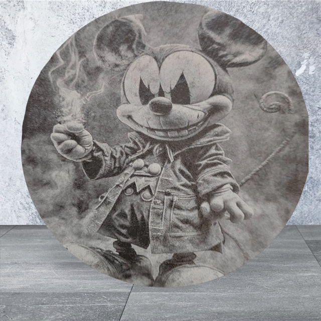 Slate Coaster  Round - Mickey Joker