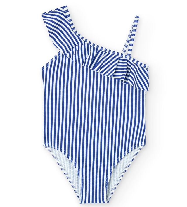 Boboli - costume intero riga blu