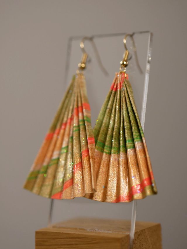 Parchemins caramel paillettes