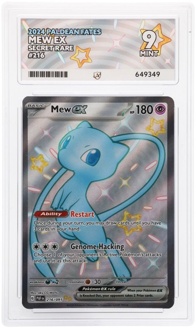 (Ace Mint 9) Mew EX Secret Rare 2024 Paldean Fates 