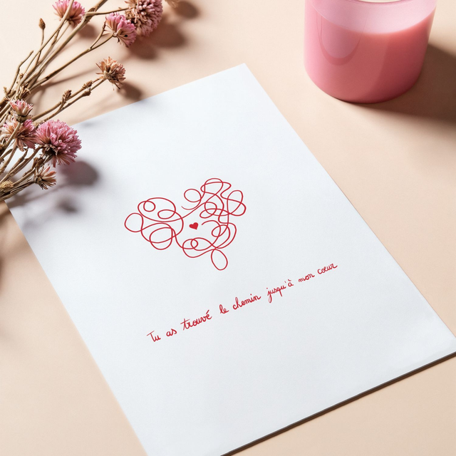 "Tu as trouvé le chemin jusqu'à mon cœur" Carte postale