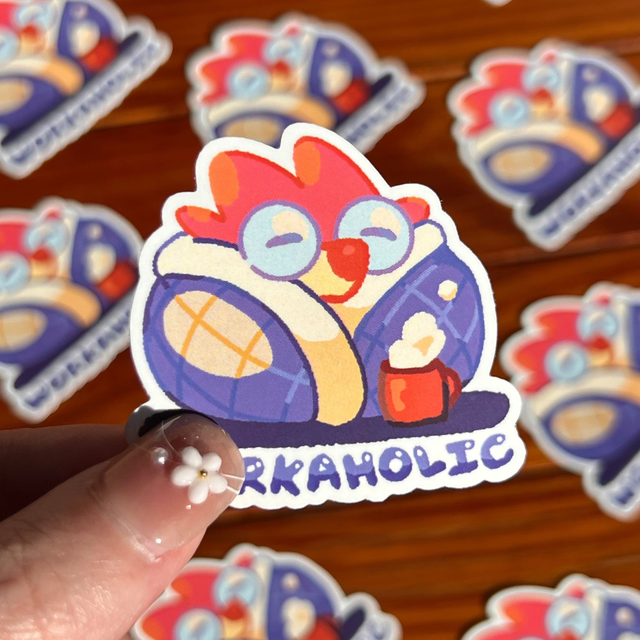 Sticker Matte ou Glossy - Workaholic