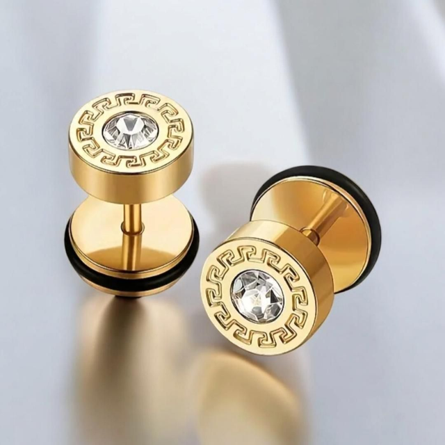 Boucles d'Oreilles Clous Vintage Inspirées de la Grande Muraille - Homme/Femme