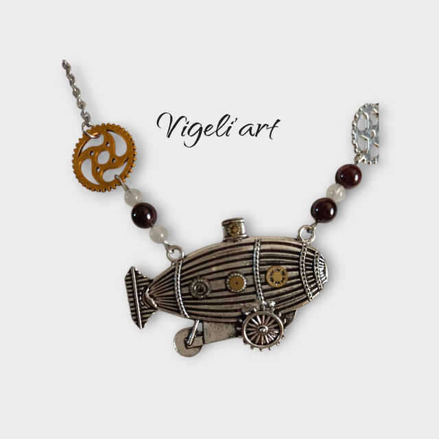 Collier zeppelin grenats 