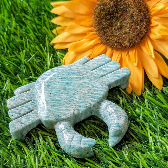 Amazonite Crab Carving 