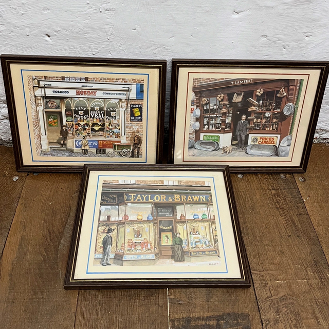 A Set Of Three Prints From A Series Titled “Bygone Days” By G. Cartwright