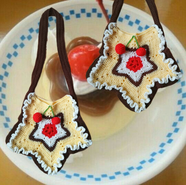 Pudding crochet star bag 