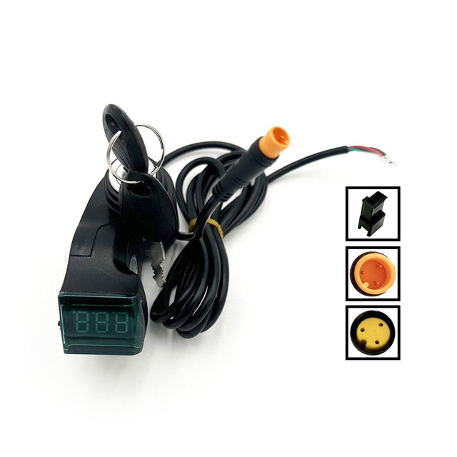 Contacteur à clé affichage voltage contacteur etanche 3Pins