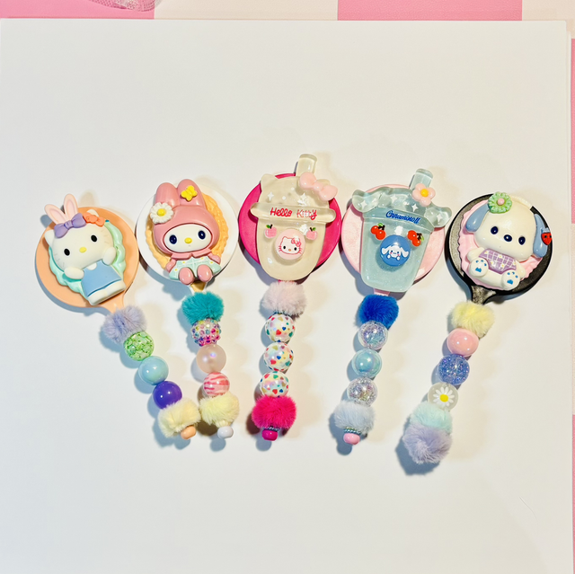 Cute HK family character beaded mirrors 