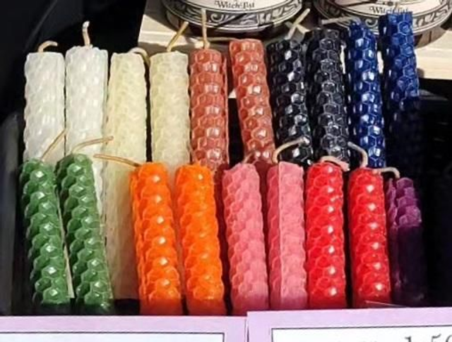 Bougies rituelles mini roulées en cire d&#039;abeille