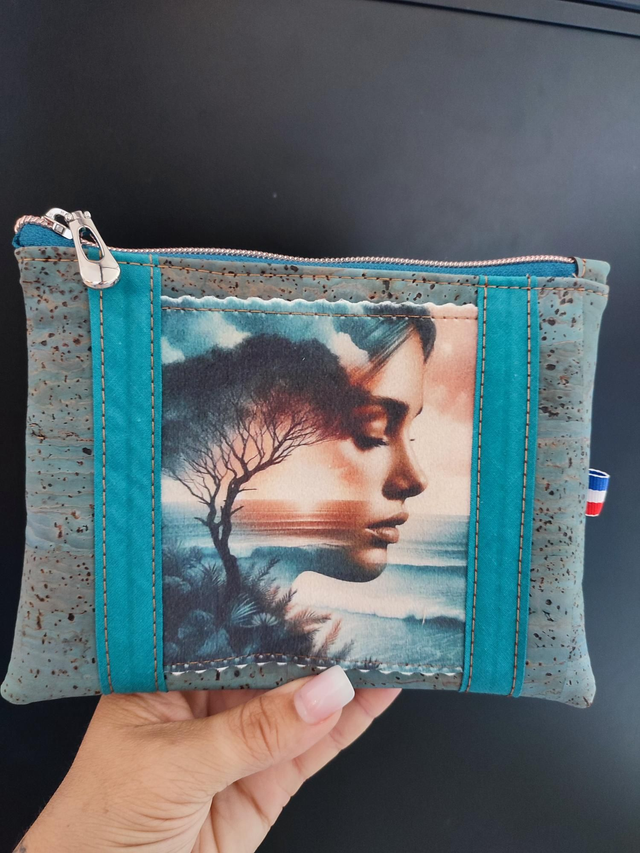 Pochette en liège ocean