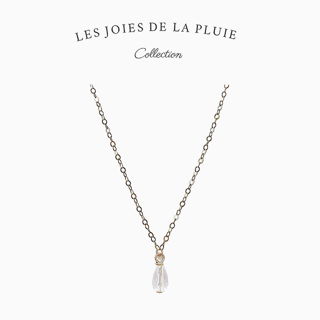 Collier en gold filled – Les joies de la pluie 