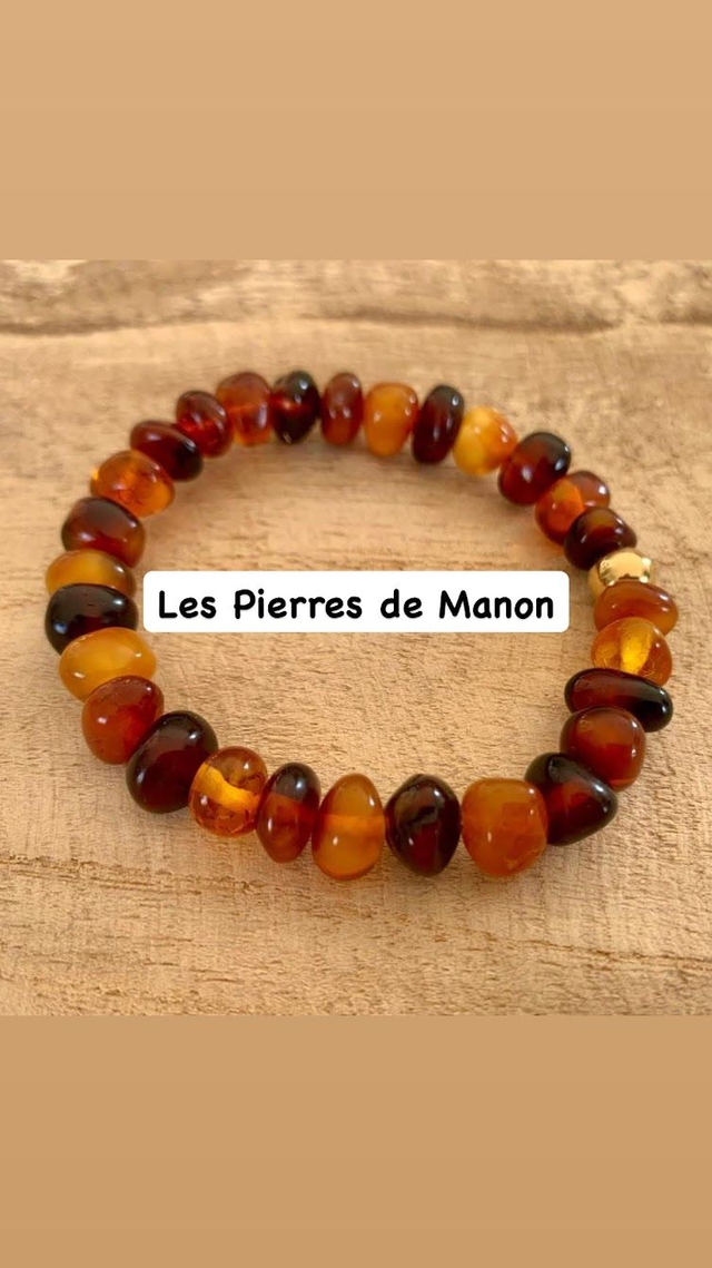 Bracelet Ambre - Perles de 8mm 