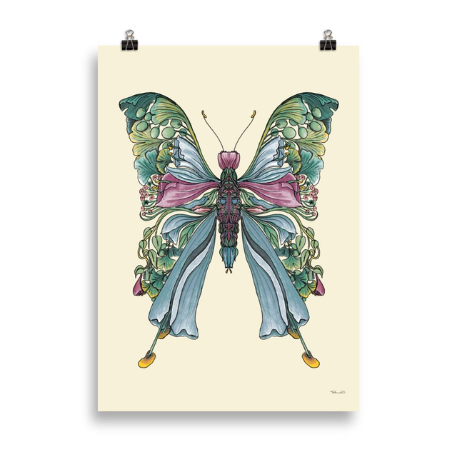 Poster - Floral Bugs - Butterfly