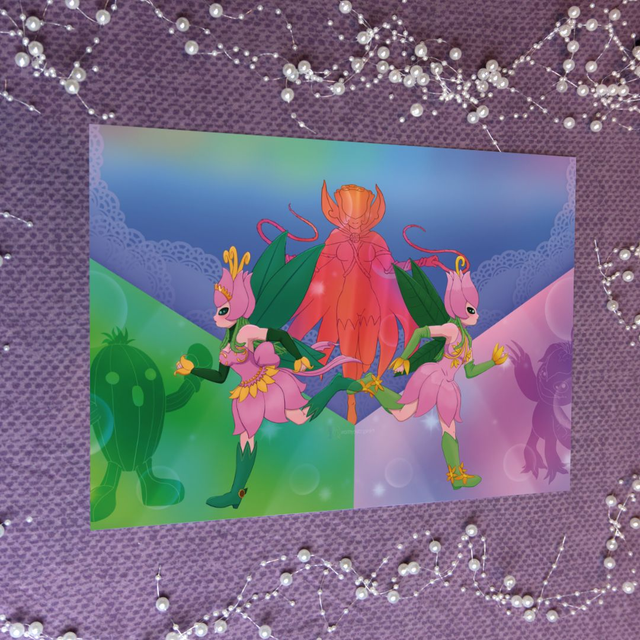 Print Lilymon (Postcard, A5, A4)