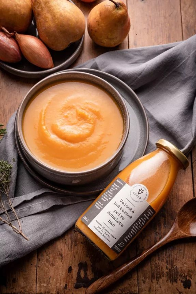 Velouté de butternut poire &amp; échalote bio