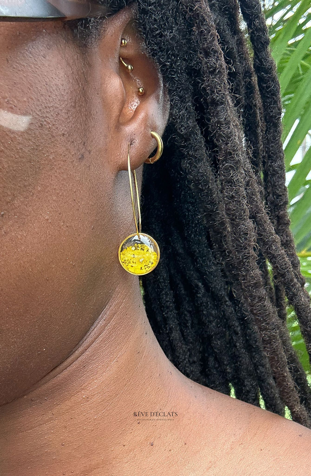 Boucles d’oreilles - Fleur de flamboyant