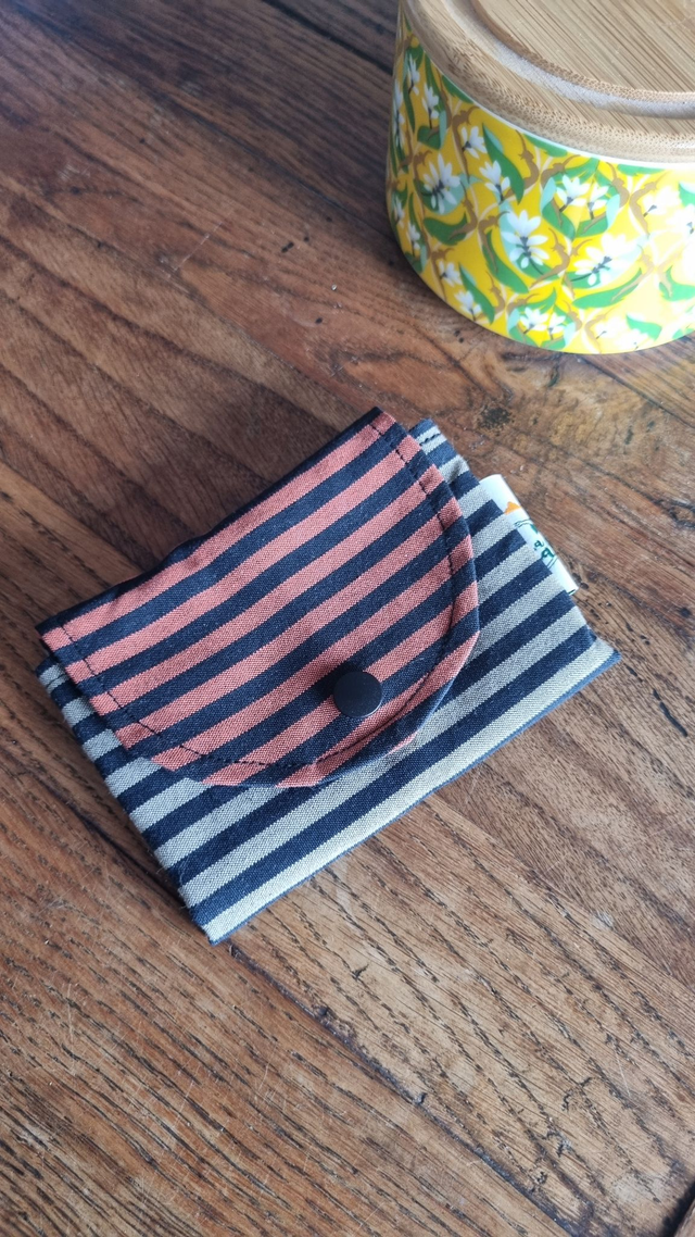 Porte-carte rouge/gris