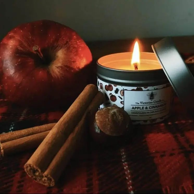 Apple &amp; Cinnamon - Scented Candle - 100ml Tin