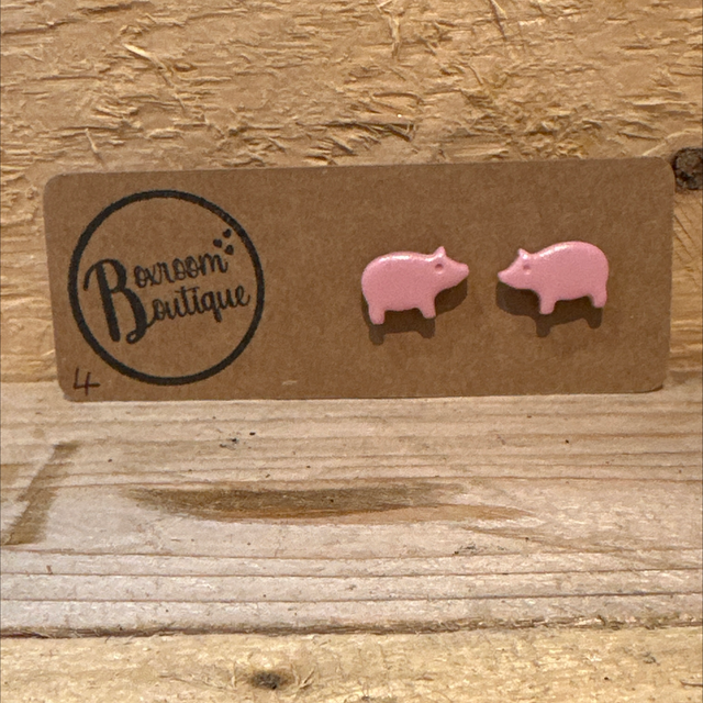 Pink Stud Earrings 