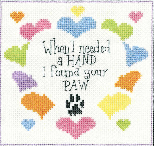 I found your paw Cross Stitch Kit by Peter Underhill