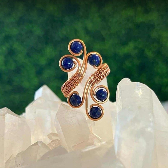 Lapis Lazuli - Third Eye Spiral Ring