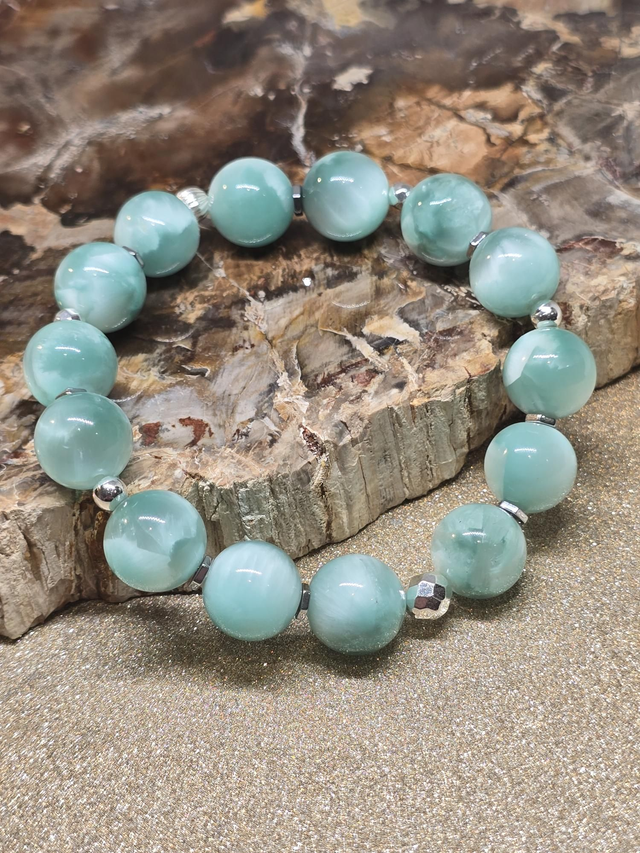 Bracelet Garniérite XL en 1,2 cm