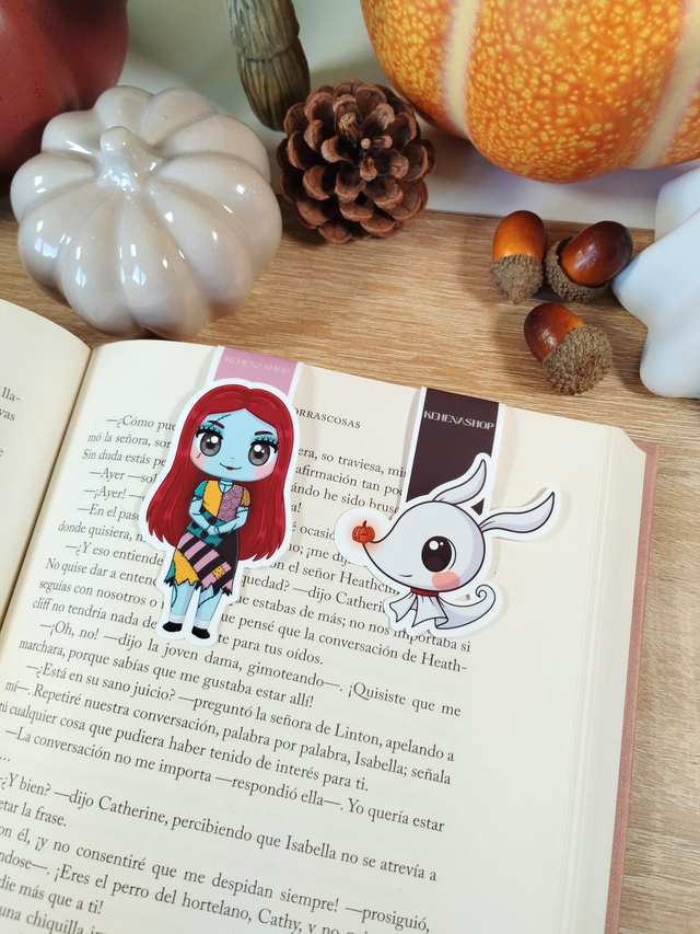 Sally, Zero - Pesadilla antes de Navidad Marcapáginas | Nightmare Before Christmas Bookmarks