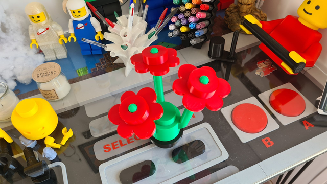 Fleurs stylisées 20 cm