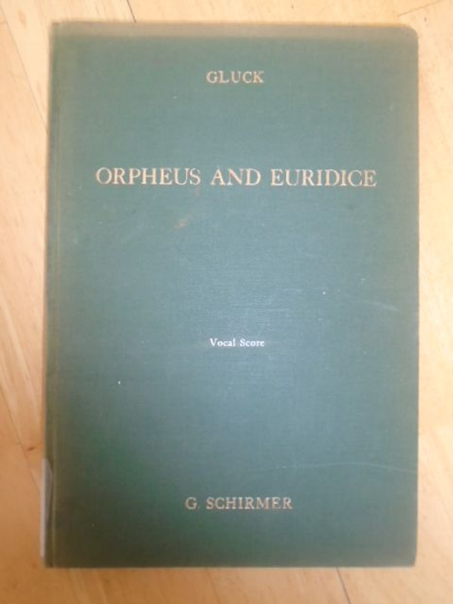 Orpheus And Euridice Vocal Score Gluck HB Opera Schirmer English &amp; French