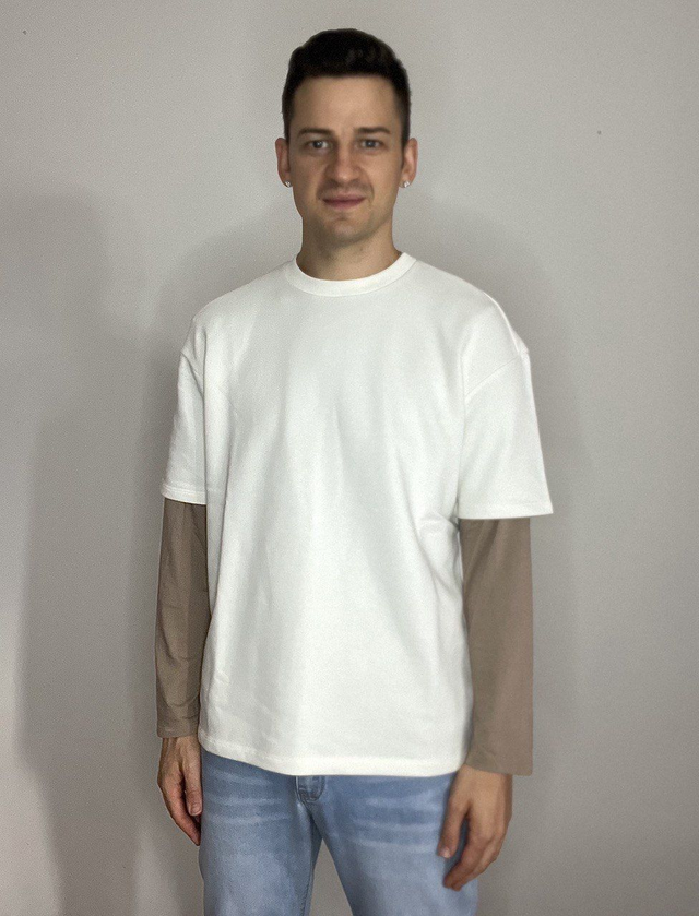 FELPA UOMO OVERSIZE AVORIO