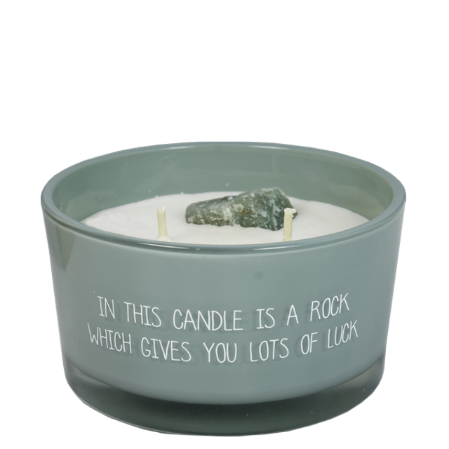 Geurkaars met kristal | A rock which give you lots of luck