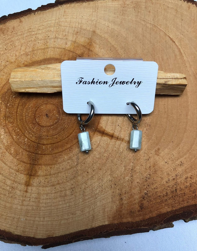 Boucles d'Oreilles en Aigue Marine