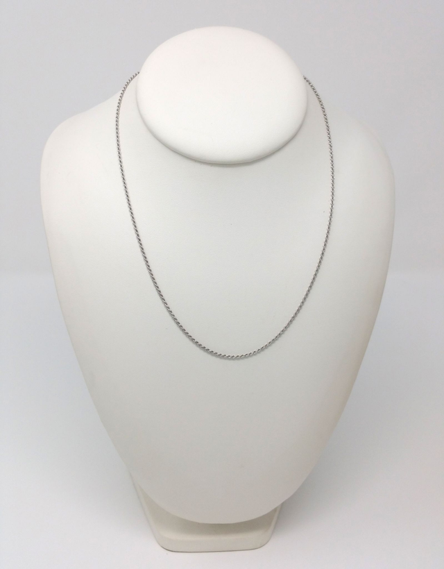CHAINE ARGENT RHODIE CORDE RONDE 925/1000 45 CM - 76203045