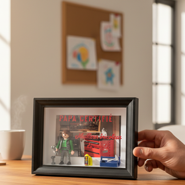 Cadre playmobil papa bricoleur 